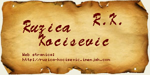 Ružica Kočišević vizit kartica